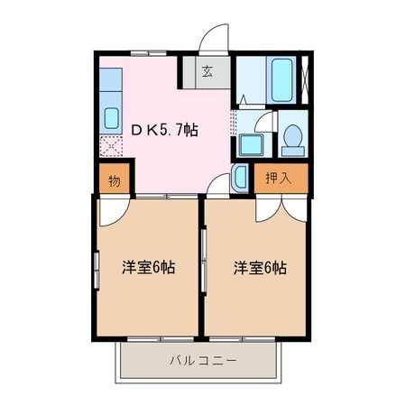 エクセル大高台の物件間取画像